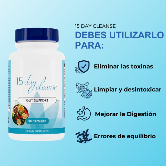 DAY CLEANSE-LIMPIEZA DE 15 DIAS™✅(60 CÁPS TRATAMIENTO COMPLETO)