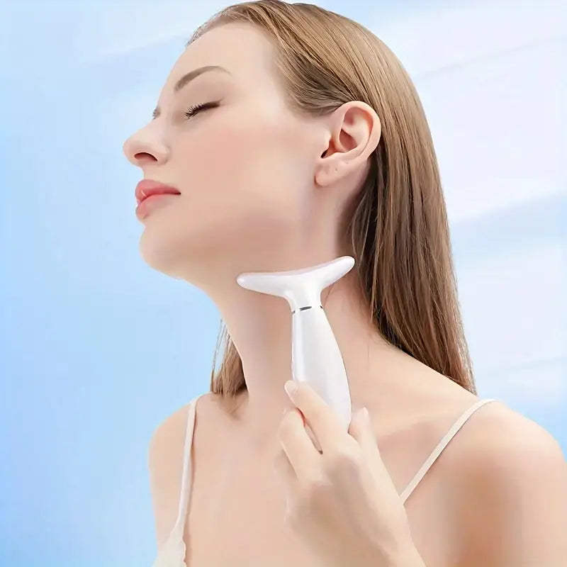 MASAJEADOR FACIAL Y DE CUELLO LED EFECTO LIFTING