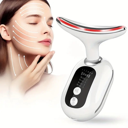 MASAJEADOR FACIAL Y DE CUELLO LED EFECTO LIFTING